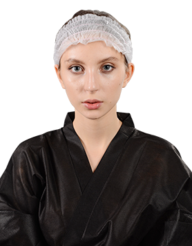 Disposable Nonwoven Hair Band with 2 Elastics