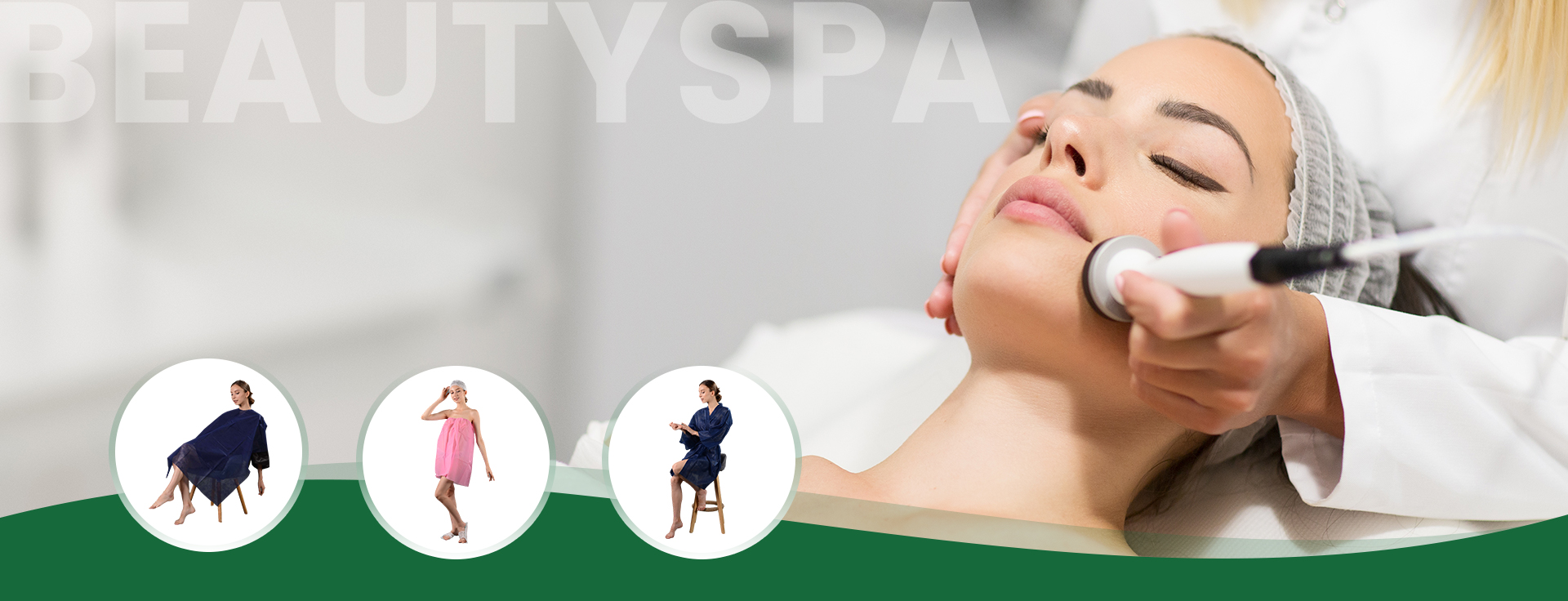 Disposable bathrobe for professional beauty spa