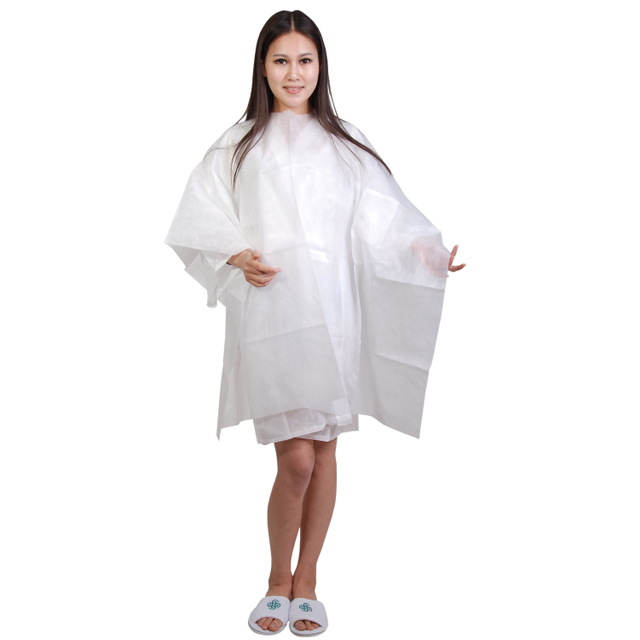 Disposable Non-woven Hair Cutting Cape with Velcro 