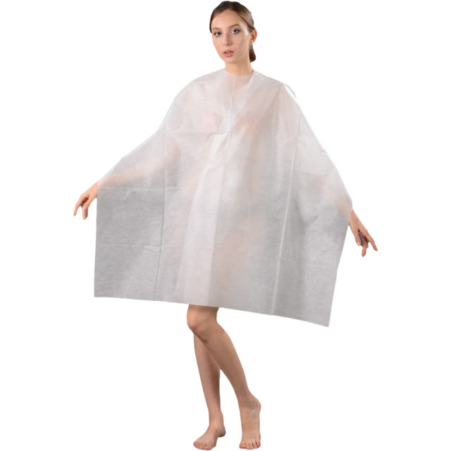 Disposable Nonwoven Cutting Cape with Tie-on