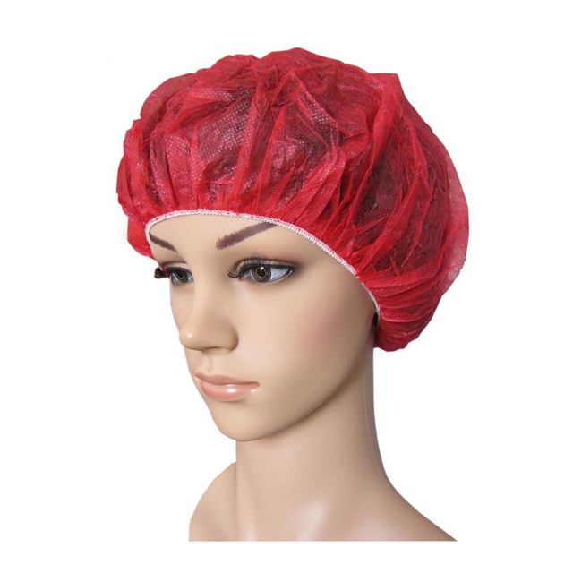Disposable nonwoven bouffant cap