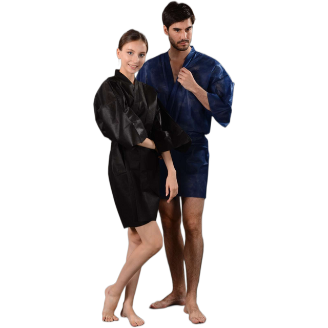 Disposable Nonwoven Kimono without Sleeve 