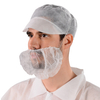 Disposable PP Nonwoven Beard Cover White 10gsm Food Industry Single Loop Men with Single Rib Dust Proof Beard Hair Net