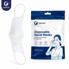 Justcare disposable nasal masks single pouch packaging and individual nasal mask on white background
