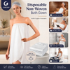 Justcare Disposable Spunlace Non‑Woven Bath Gown, one size fits most for spa sauna hotel travel gym