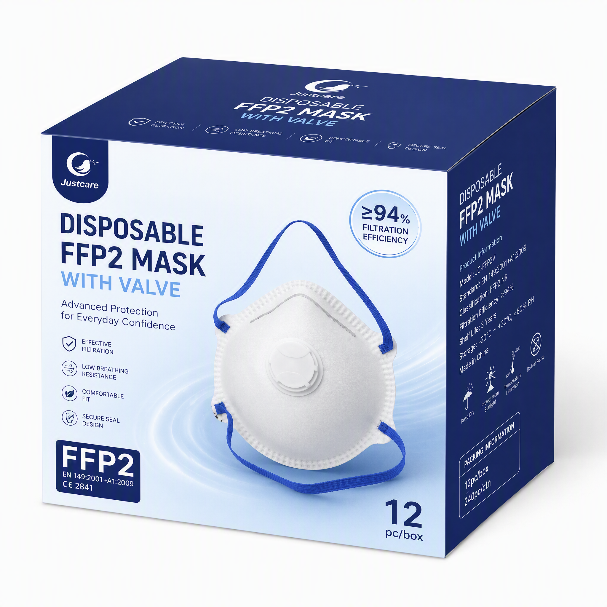 Disposable FFP2 Mask with Valve
