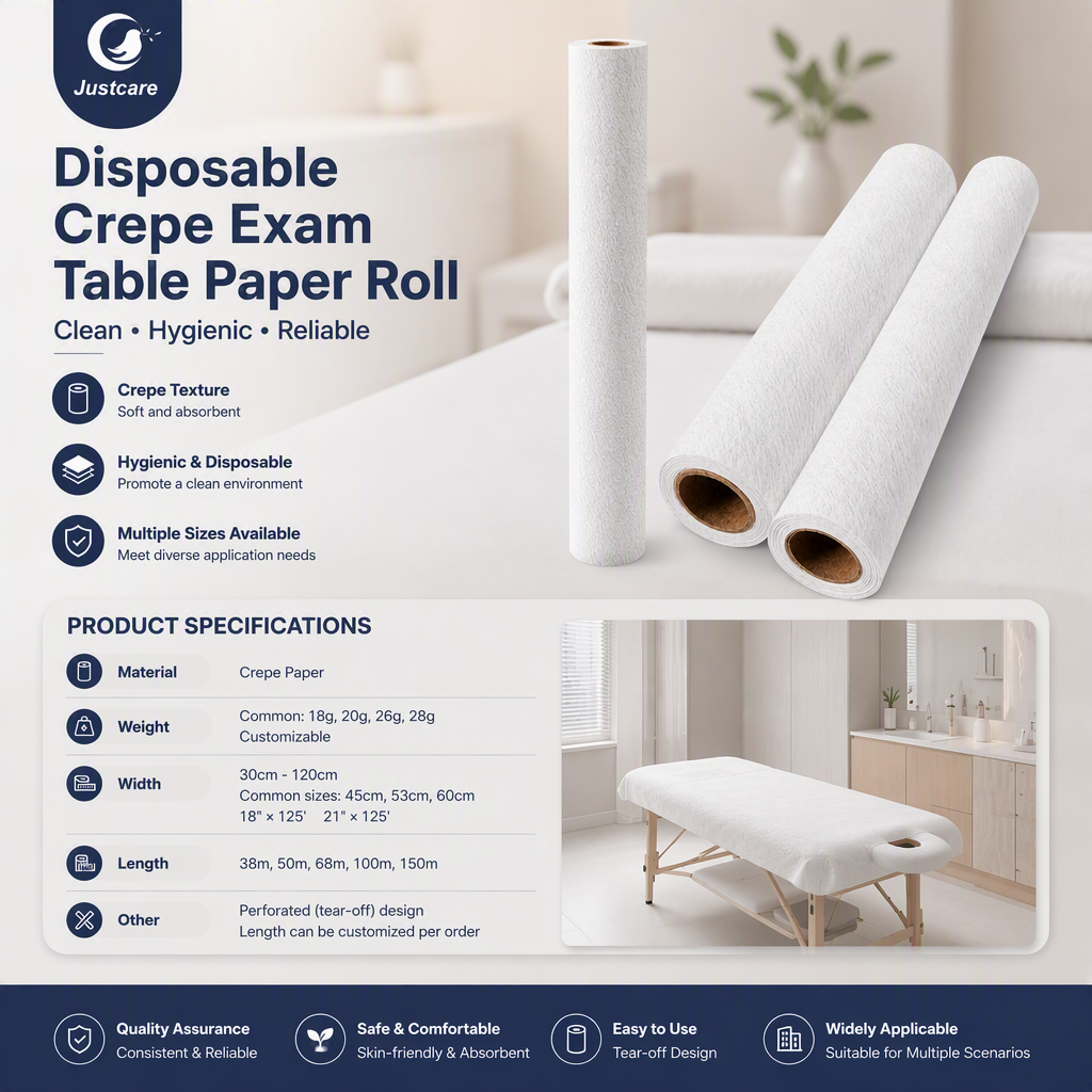 Disposable Crepe Exam Table Paper Roll