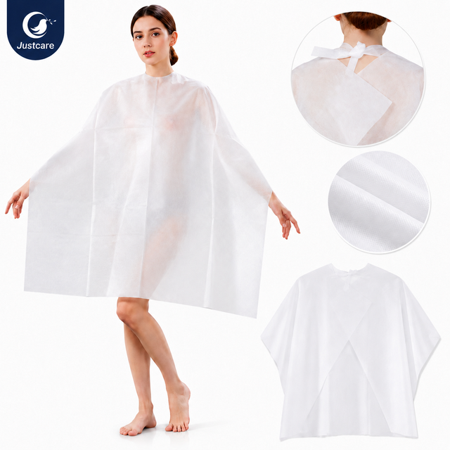 SMS White Cutting Cape with Ties 