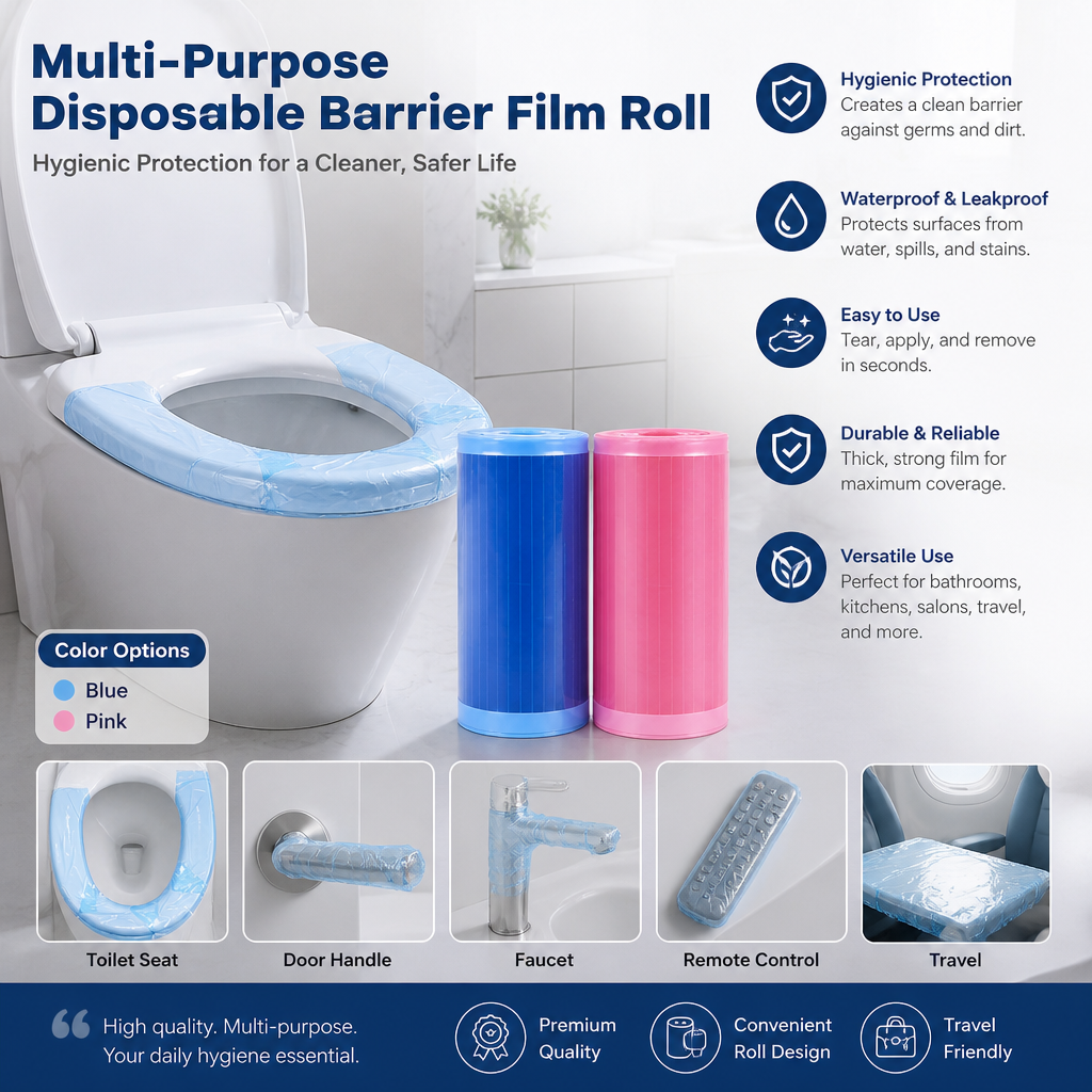 Multi‑Purpose Disposable Barrier Film Roll