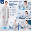 Justcare Velcro‑fastened lab coat, disposable non‑woven lab coat for laboratory, pharmaceutical, healthcare and education use