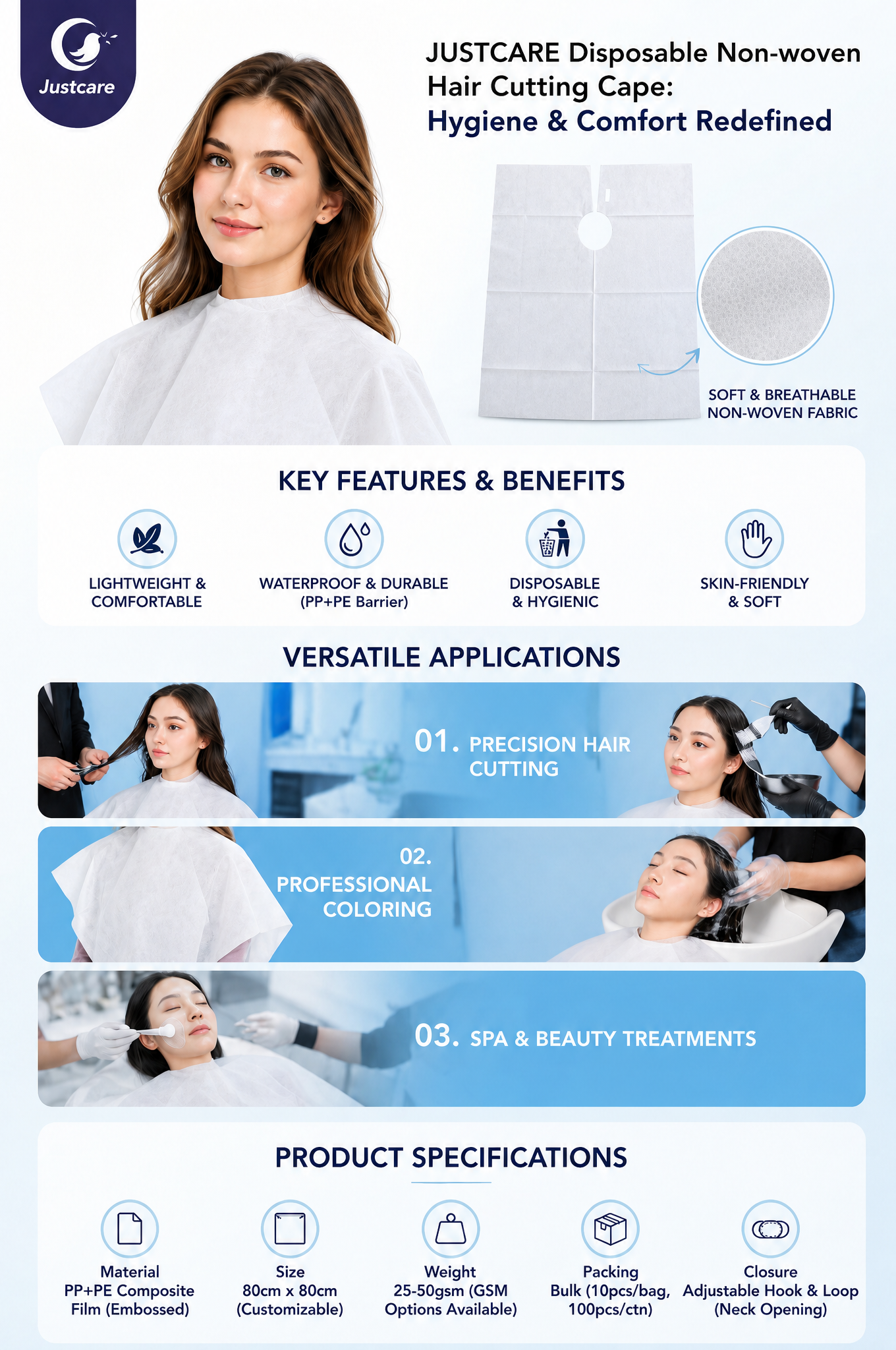 justcare-nonwoven-hair-cutting-cape-feature-spec-poster