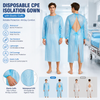 Disposable CPE Isolation Gown with Elastic Cuffs