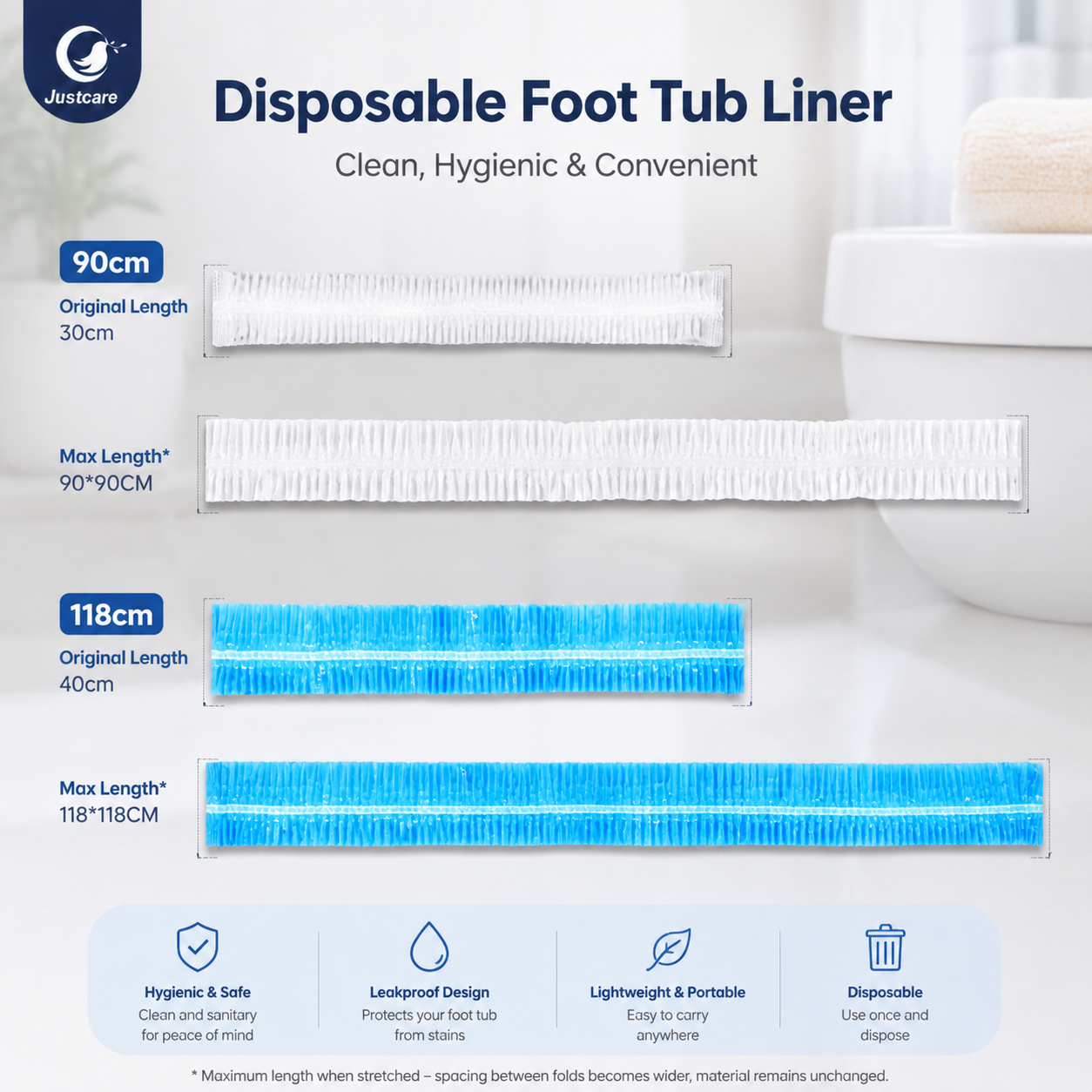 Revestimiento transparente desechable para cuenco de pedicura