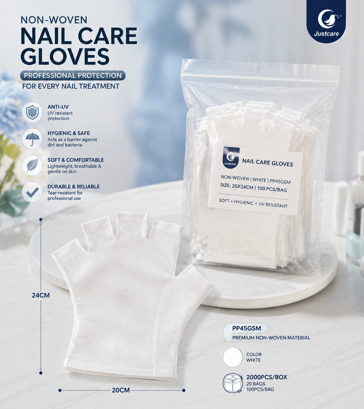 Guantes de protecci&oacute;n UV para u&ntilde;as con punta abierta, protegen las manos de los rayos UV del secador de u&ntilde;as