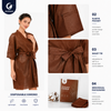 Bata de kimono de spa desechable con cintur&oacute;n para sal&oacute;n de belleza y spa