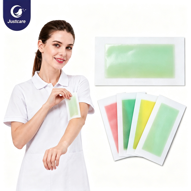 Justcare Wax Strips, 10 Strips Natural Hair Removal Wax Strips for Legs and Body, White Background