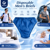 Justcare disposable men's briefs application scenes for travel, gym, hotel and medical use, non-woven disposable underwear lifestyle image