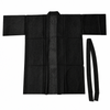 Disposable Nonwoven black Kimono with Short Sleeves for Spa & Salon