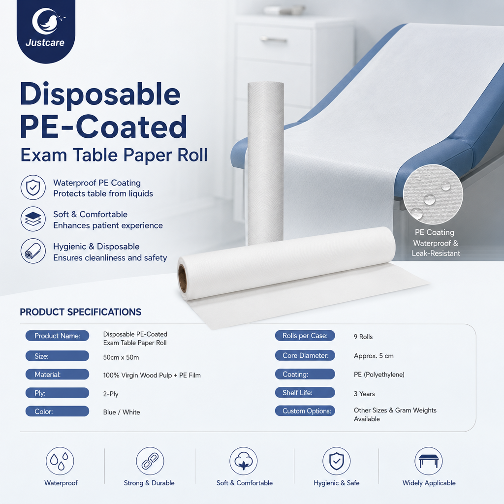 Disposable PE-Coated Exam Table Paper Roll