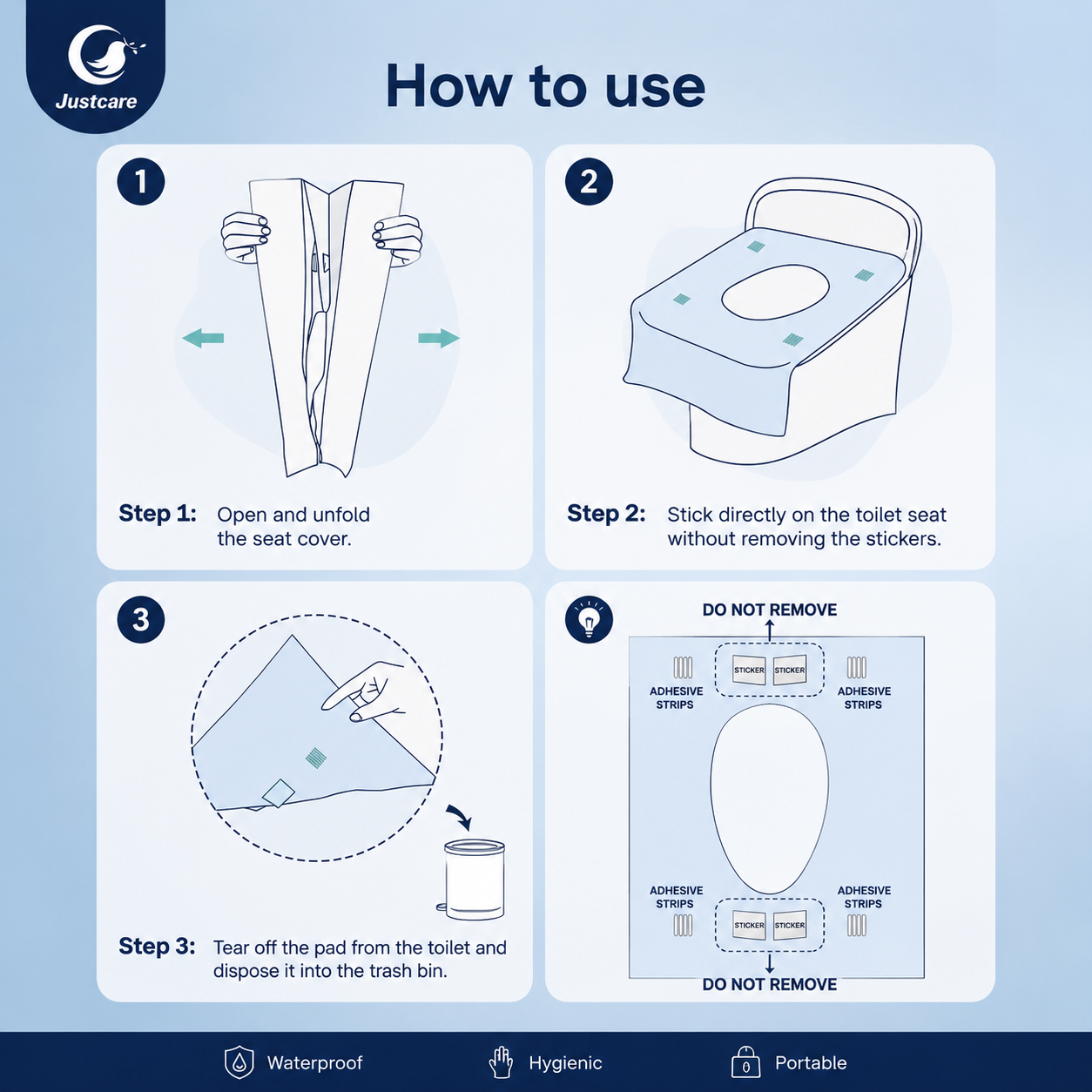 Einweg-Toilettensitzbezug aus Papier, hygienische Sitzbez&uuml;ge aus Papier f&uuml;r Hotel-Reisetoiletten