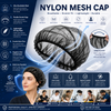 Solid black nylon cap, adjustable unisex casual outdoor headwear