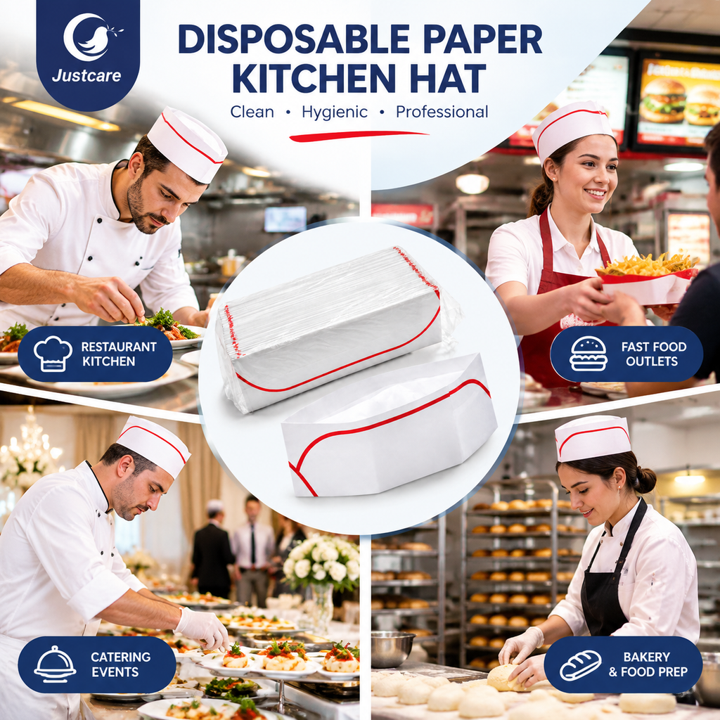 Disposable Paper Chef Hat for Kitchen & Foodservice