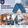 Justcare disposable sauna boxers multi‑scene collage, for sauna spa massage gym travel hotel