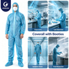 Justcare disposable coverall with booties multi application scene infographic