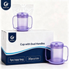 Justcare Cup with Dual Handles, 250ml purple medical sip cup packaging box, 1pc per opp bag, 30pcs per carton