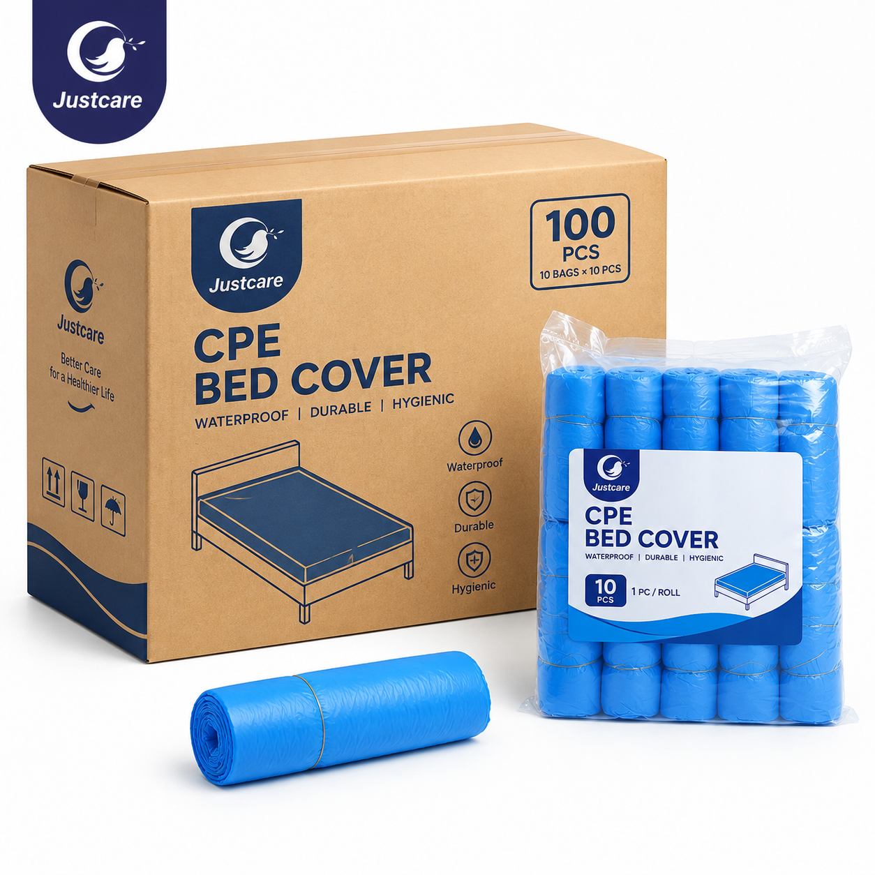 Disposable SMS Fitted Sheet with Elastic Half Band & Mitered Corners