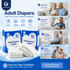 Breathable adult diaper, single‑use incontinence protective diaper for home hospital care