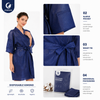 Disposable Nonwoven Sauna Kimono with Short Sleeve 