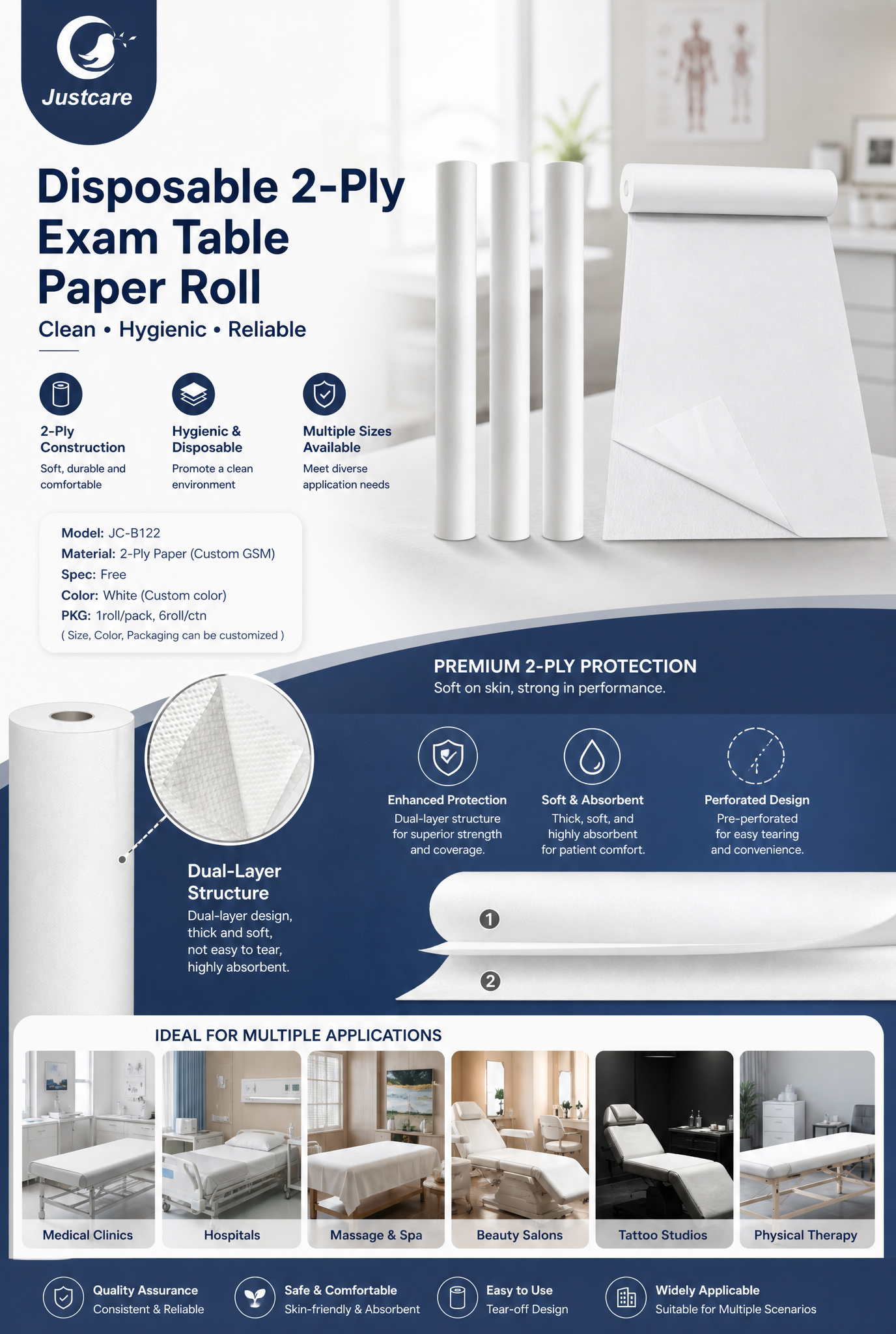 Disposable 2-Ply Exam Table Paper Roll detail.png