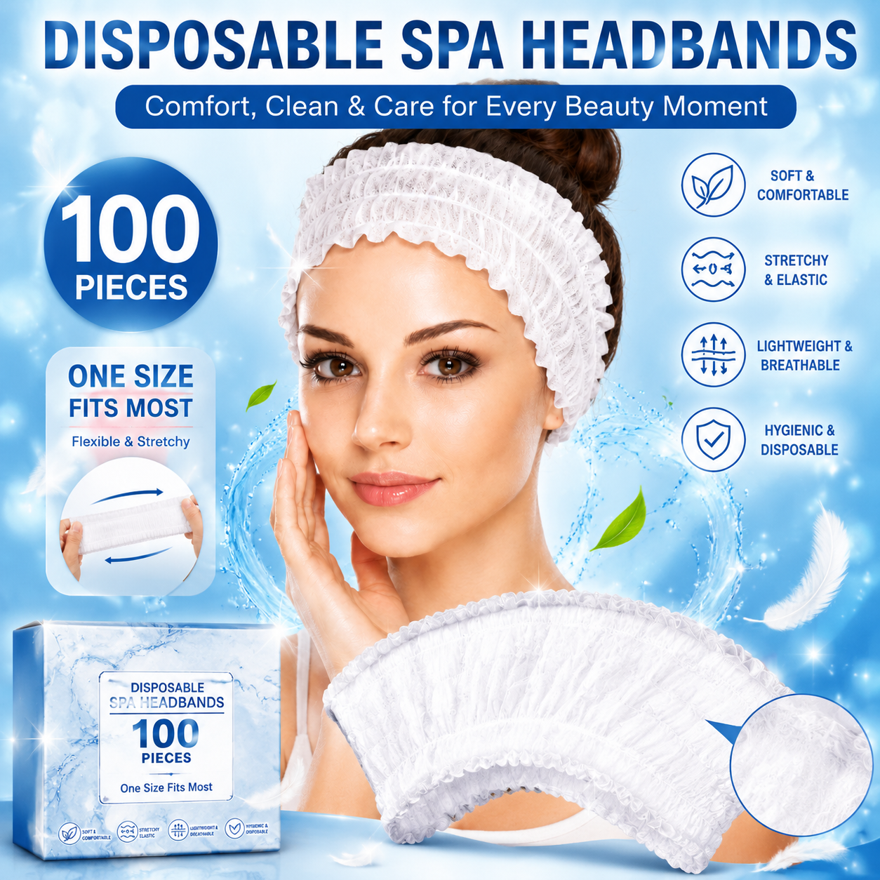 Diademas desechables para spa