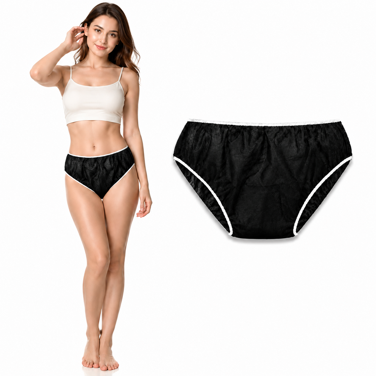 Disposable Black Women's Briefs