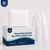 Justcare Disposable Spunlace Non‑Woven Bath Gown, 10pcs per PE bag 200pcs per carton bulk packaging