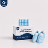Justcare disposable PP+POE shoe covers, carton box and rolled shoe covers package