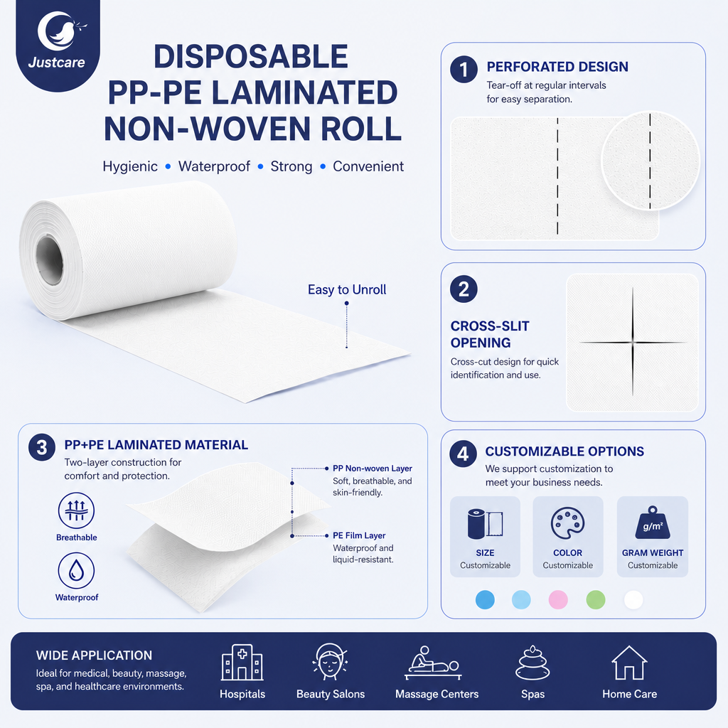 Disposable PP‑PE Laminated Non‑Woven Roll