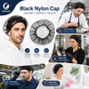 Unisex black nylon cap, durable soft nylon material everyday hat