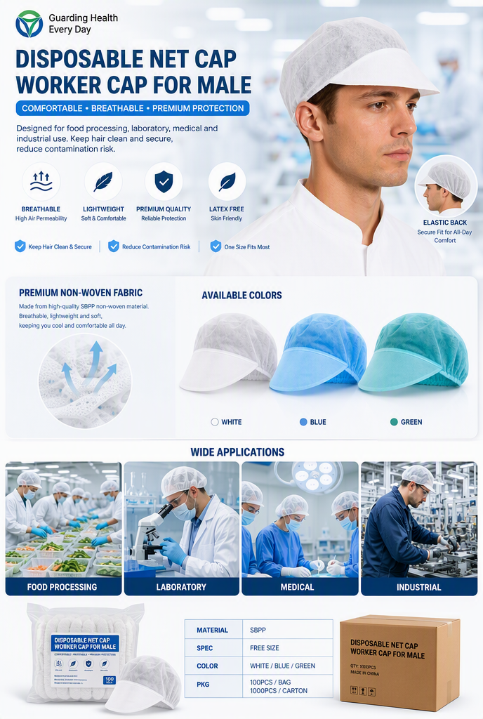 Disposable Net Cap-Worker Cap For male detail.png
