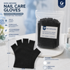 Black UV Protection Nail Gloves Open-toed Gloves 