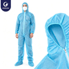 Justcare disposable coverall with booties specification infographic