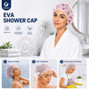 Justcare P&oacute;ster de Primer Plano de Gorro de Ducha EVA, Gorro de ba&ntilde;o Grueso, Reutilizable, Impermeable, para protecci&oacute;n del Cabello