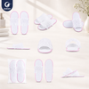 Lightweight Disposable nonwoven PP slippers with toe open, single‑use open toe slippers for hotel, spa and beauty treatments
