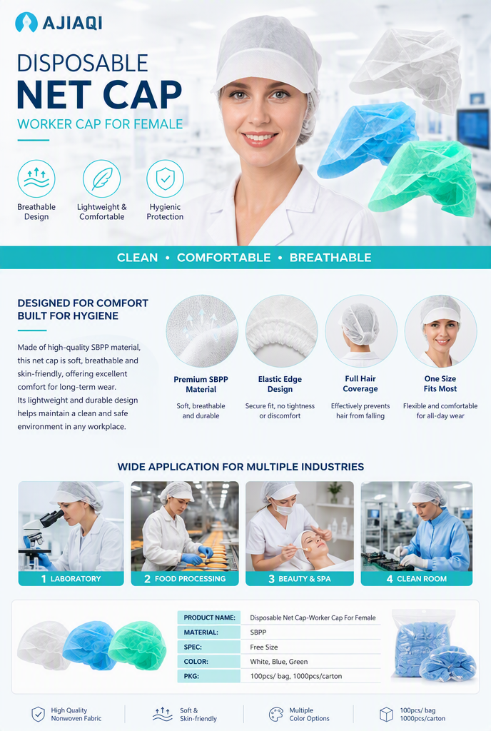 Disposable Net Cap-Worker Cap For Female detail.png