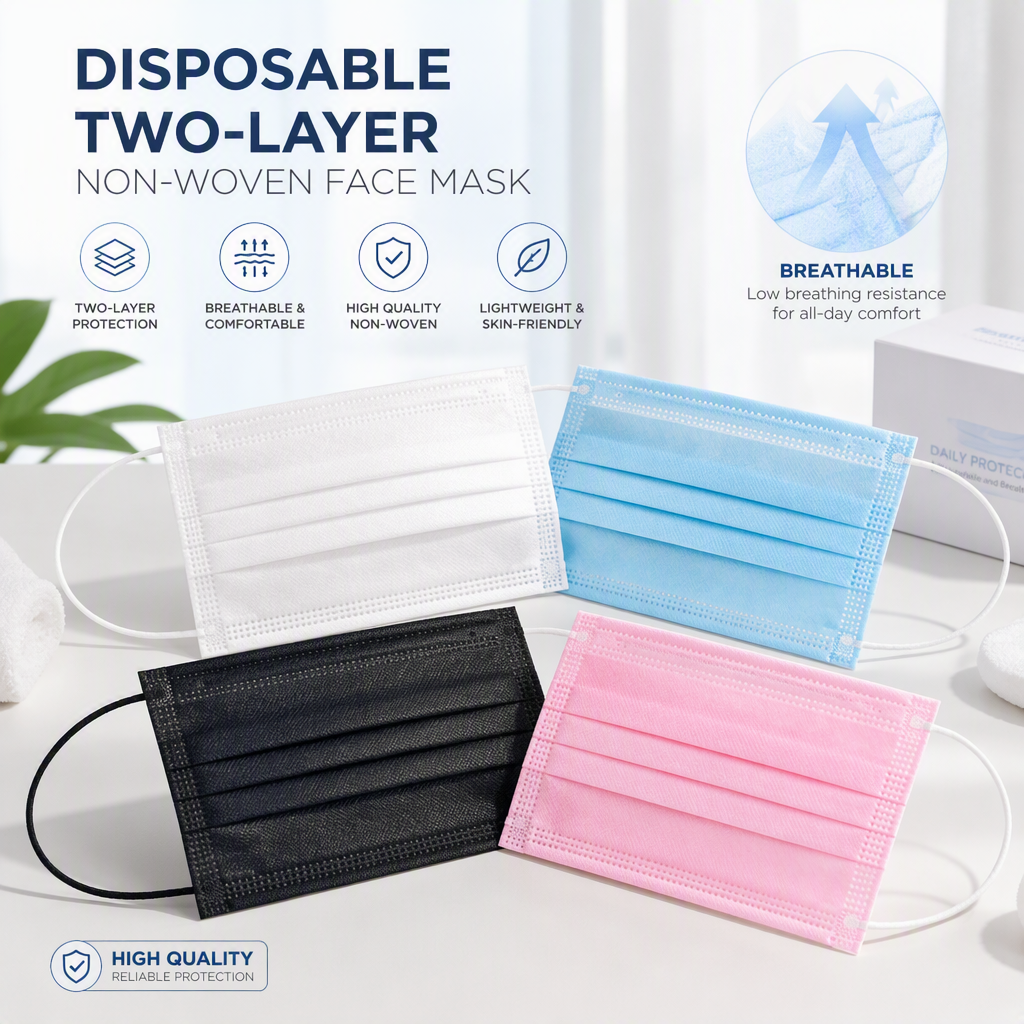 Disposable Two‑layer Non‑woven Face Mask