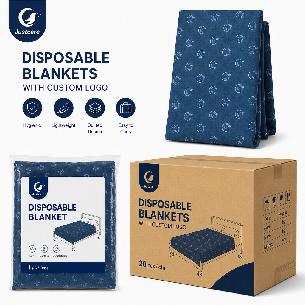 Justcare Disposable Blankets with Custom Logo
