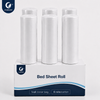 Blue and white disposable non-woven bed sheet rolls in different sizes